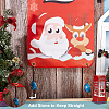 Polyester Hanging Sign for Home Office Front Door Porch Welcome Christmas Decorations AJEW-WH0129-50-5