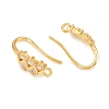 Brass Rhinestone Earring Hooks KK-C261-01E-G-2