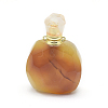 Natural Agate Openable Perfume Bottle Pendants G-E556-20D-2
