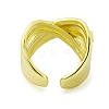 Brass Open Cuff Ring RJEW-B051-30G-3