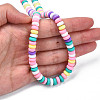 Handmade Polymer Clay Beads Strands CLAY-N008-008R-3