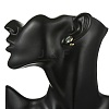 Flat Round Natural Paua Shell Stud Earring for Women EJEW-JE07126-01-2