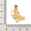 Christmas Theme Brass Micro Pave Cubic Zirconia Pendants KK-C076-27G-03-3