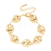 304 Stainless Steel Coffee Bean Link Chain Bracelets BJEW-D359-14B-G-7
