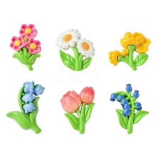 12Pcs 6 Styles Opaque Resin Decoden Cabochons RESI-FS0001-68