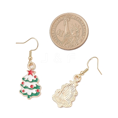 4 Pairs Alloy Enamel Dangle Earrings EJEW-JE06531-1