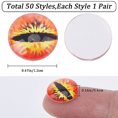 1 Bag Glass Doll Eyes Cabochons DIY-GF0008-70B-1