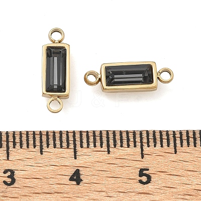 Birthstone 304 Stainless Steel Rhinestone Connector Charms STAS-L022-576G-11-1