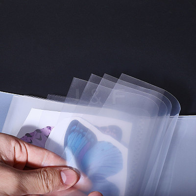 1Pc A6 Transparent PP Plastic Photocard Storage Albums AJEW-GL0004-48-1