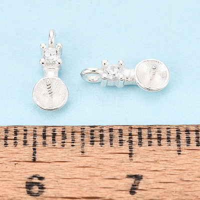 925 Sterling Silver and Cubic Zirconia Peg Bails STER-T009-25S-1