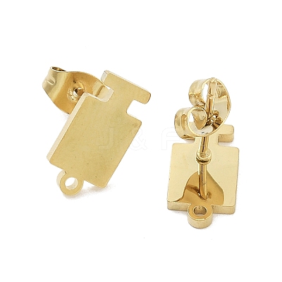 Bottle Ion Plating(IP) 304 Stainless Steel Stud Earring Findings STAS-I206-115G-1