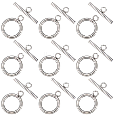 50Pcs 304 Stainless Steel Toggle Clasps STAS-BBC0007-49-1