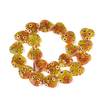 Handmade Millefiori Glass Beads Strands LAMP-T021-29F-1