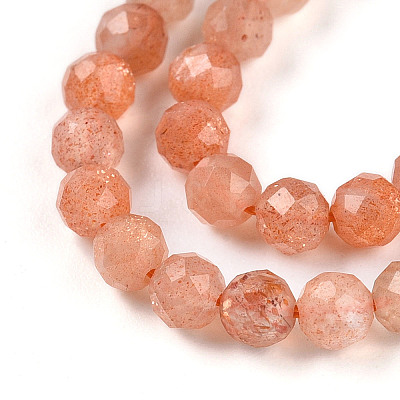 Natural Sunstone Beads Strands G-T141-67-1