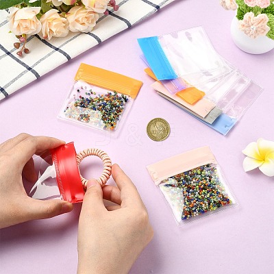 35Pcs 7 Colors Transparent EVA Packaging Resealable Bags ABAG-TA0002-29B-1