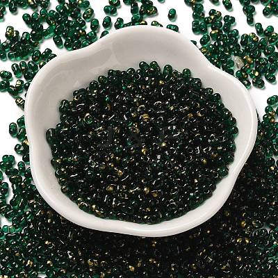 Spray Painted Glass Seed Beads SEED-F005-10A-02-1