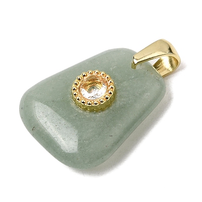 Natural Green Aventurine Pendants G-C282-03H-1
