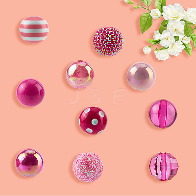 20Pcs 10 Styles Acrylic & Resin Beads Sets DIY-PA0001-02E-1