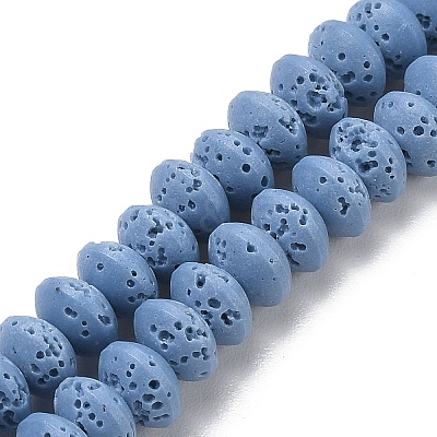 Synthetic Lava Rock Beads Strands G-B087-02A-08-1