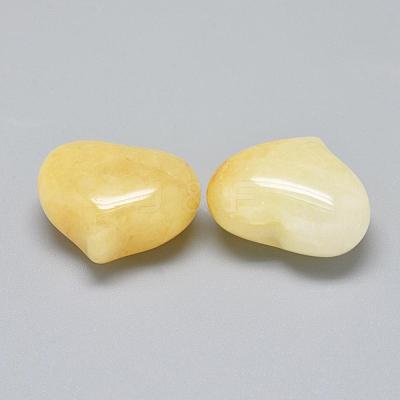 Natural Yellow Aventurine Heart Palm Stone G-F637-11C-1