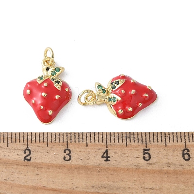 Brass Enamel Pendants KK-D336-01G-1