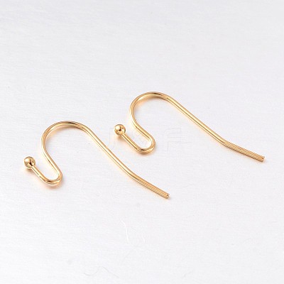 Brass Earring Hooks KK-K108-19G-1