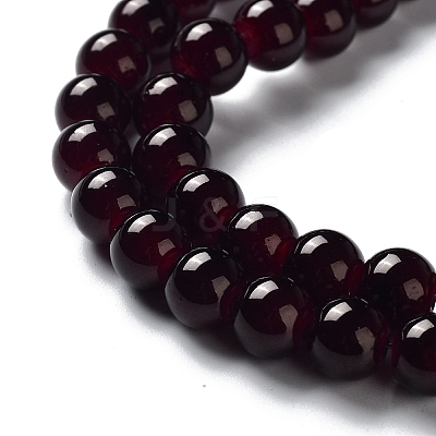 Imitation Jade Glass Beads Strands X-DGLA-S076-8mm-39-1