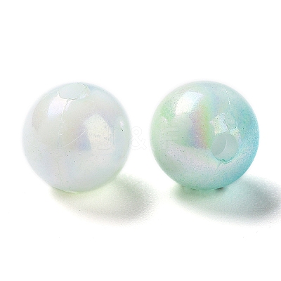 Two Tone Opaque Acrylic Beads LS-SACR-P024-01A-W08-1