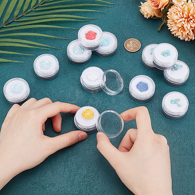 Column Plastic Loose Diamond Storage Screw Top Foam Gem Jars CON-HY0001-04A-1