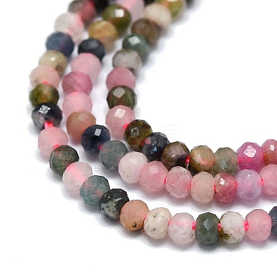 Natural Multicolor Tourmaline Beads Strands G-G106-A10-01-1