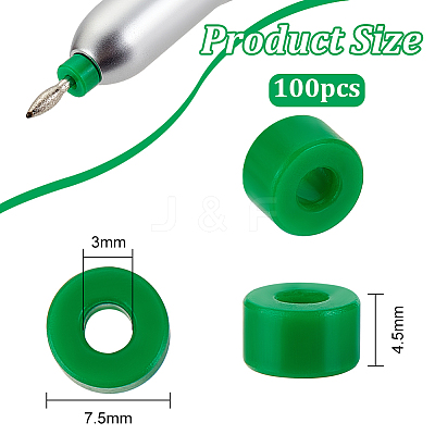 100Pcs Plastic Sleeve Ring FIND-OC0003-05C-1