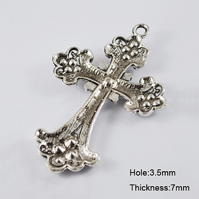 Alloy Rhinestone Cross Big Pendants LS-ALRI-1475-P-NR-1