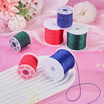 6Rolls 6 Colors Nylon Braided Cord NWIR-TA0001-46C-1