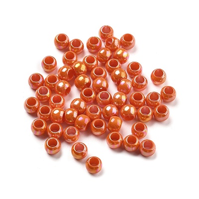 UV Plating Rainbow Iridescent Acrylic Beads PACR-D300-01D-1