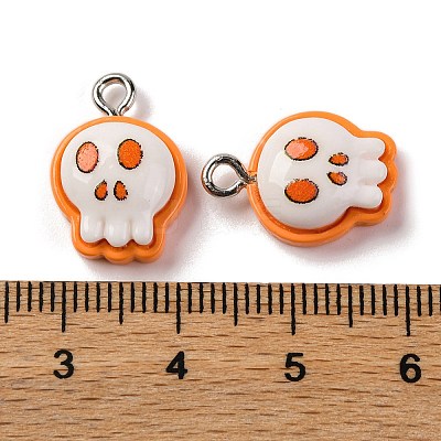 Halloween Theme Opaque Resin Pendants RESI-D075-01M-1