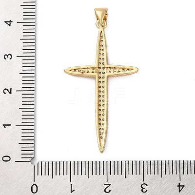 Brass Micro Micro Pave Clear Cubic Zirconia Pendants KK-A212-01M-G-1