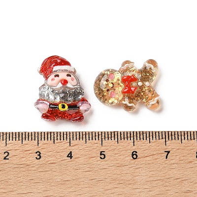 Christmas Transparent Resin Cabochons CRES-D323-03-1