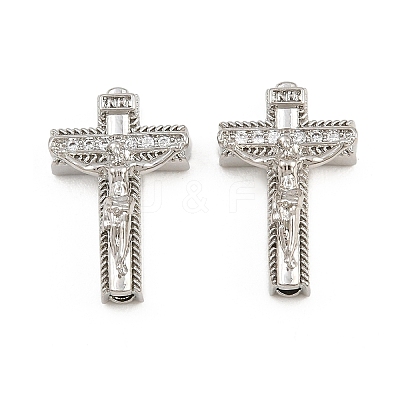 Easter Brass Micro Pave Clear Cubic Zirconia Pendants CU-CBADC6C-10P-04-1