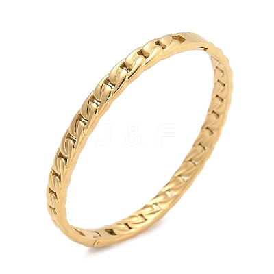 304 Stainless Steel Hinged Bangles for Women AJEW-P127-26G-1