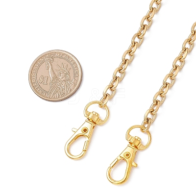 304 Stainless Steel Cable Chain Purse Chains AJEW-BA00159-02-1