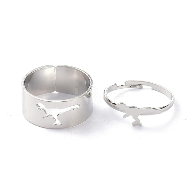Alloy Adjustable Rings Set RJEW-D001-05P-1