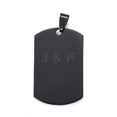 201 Stainless Steel Stamping Blank Tag Pendants STAS-O044-02-B122-1