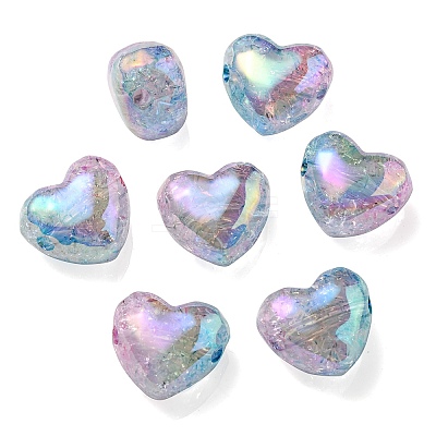 Transparent Crackle Acrylic Beads OACR-P010-14D-1