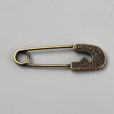 Zinc Alloy Safety Pins JEWB-WH0030-78B-1