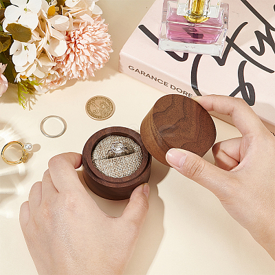 Round Wood Rings Storage Boxes AJEW-WH0166-16A-1