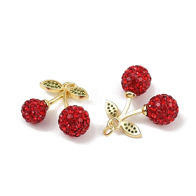 Brass Micro Pave Cubic Zirconia Pendants KK-H072-13G-01-1