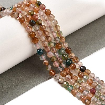 Natural Agate(Dyed & Heated) Beads Strands G-Z068-B09-02-1