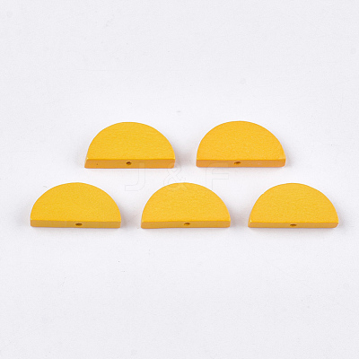 Painted Natural Wood Beads WOOD-T021-05A-07-1