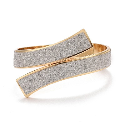 Sparkling Alloy Wrap Cuff Bangle LS-BJEW-K223-09LG-1