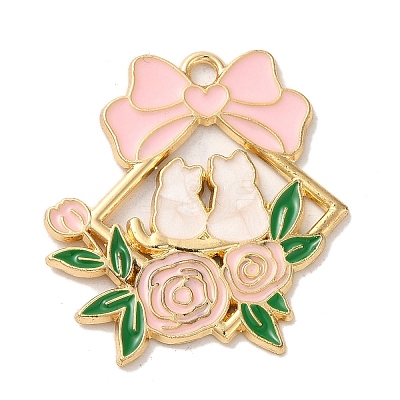 Alloy Enamel Pendants ENAM-147-04G-G-1
